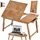 Tectake Laptoptisch aus Holz, Rechteckig, 35x26x55 cm, braun