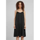 URBAN CLASSICS Viscose Satin Slip ärmelloses Midikleid Black M