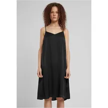 URBAN CLASSICS Viscose Satin Slip ärmelloses Midikleid Black M