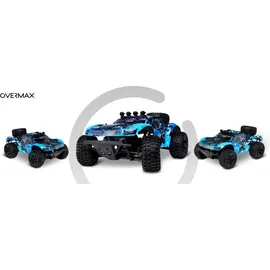 Overmax X-Hooligan Großes Schnelles Ferngesteuertes Auto, Maßstab 1:10, Geschwindigkeit 50 km/h Reichweite 100 Meter, 4x4-Antrieb 40 Minuten Fahrspaß LED-Beleuchtung