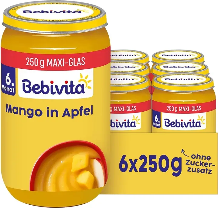 Bebivita Früchte Mango in Apfel 6 x 250 g