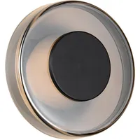 Trio Leuchten Wandleuchte CELESTE 22 cm schwarz /Rauchglas