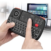 Rii i4 Mini Dualmodus Funk Tastatur Touchpad Mausrad Backlit Keyboard, deutsch
