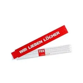 TOX Meterstab "WIR LIEBEN LÖCHER" Holz