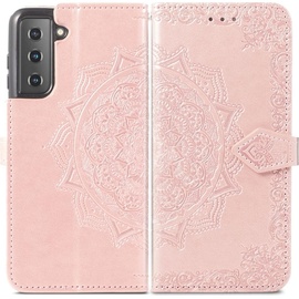 König Design Hülle Handy Schutz für Samsung Galaxy S22 5G Case Flip Cover Tasche Etui Bumper (Galaxy S22), Smartphone Hülle, Rosa