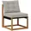 Outdoor-Sofa Massivholz grau