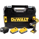 DeWalt DCD 708 E2T Akku Bohrschrauber 18 V 65 Nm Brushless + 2x Powerstack Akku 1,7 Ah + TSTAK