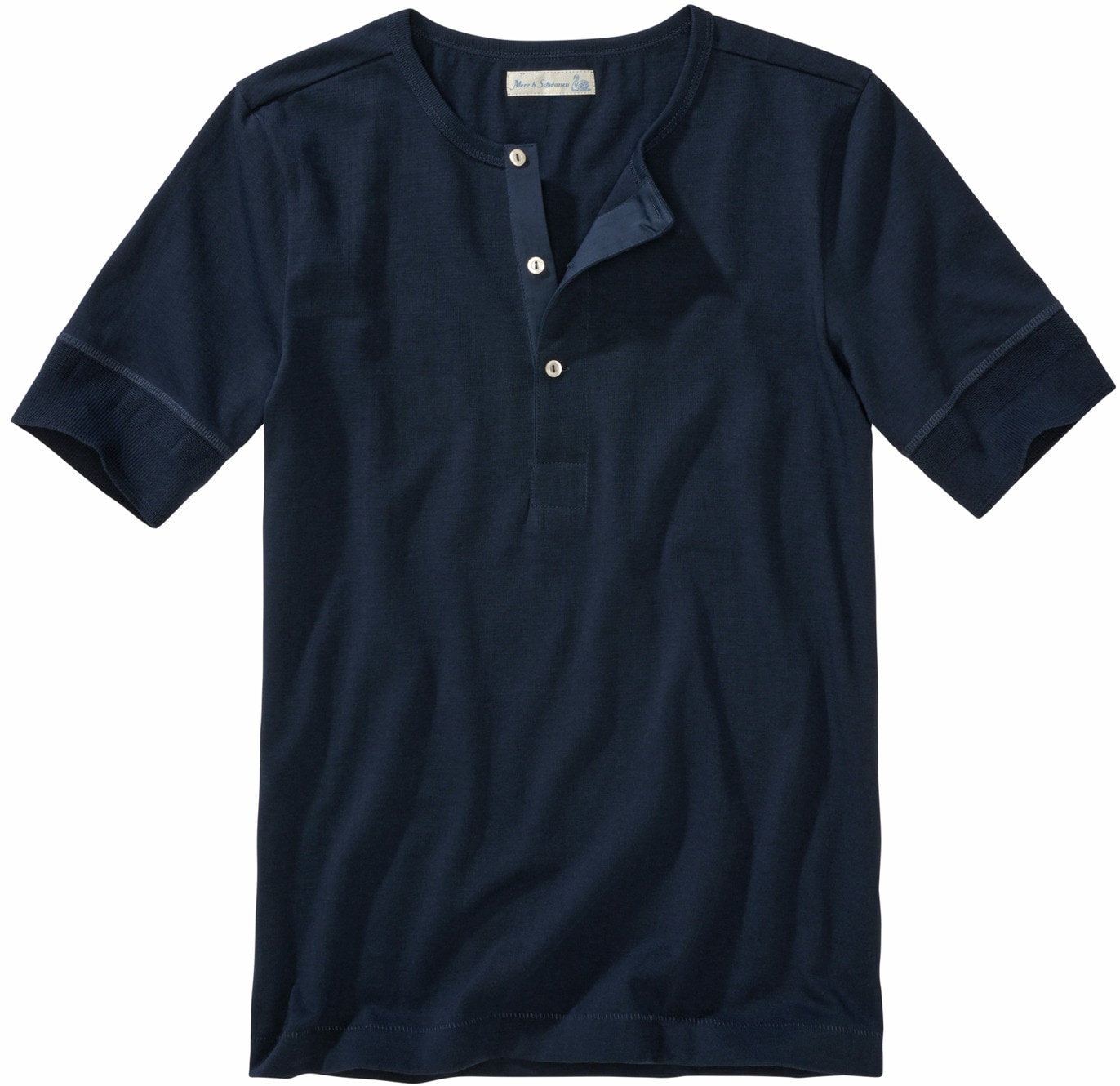 Mey & Edlich Herren Good-Originals-Henley-T-Shirt blau 7(XL) - 7(XL)