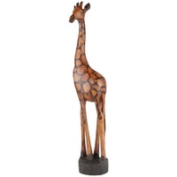 Afrika-Deko Afrikafigur Samia, in Verschiedene Größen Handarbeit aus SIMBABWE sehr hochwertige Holz Giraffe Figur Holzfigur braun 50 cm