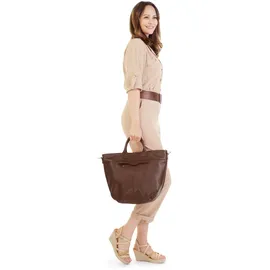 Samantha look Henkeltasche Leder Brown
