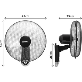 Duronic FN55 40,6 cm Wandventilator Schwarz