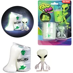 Toi-Toys 35808A - GLOW N FUN Ölfass mit Schleim & Alien