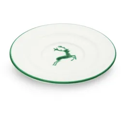 Gmundner Keramik Grüner Hirsch  Unterteller Kaffee Gourmet (Ø 16cm)