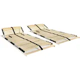 Maison Exclusive Lattenroste 2 Stk. mit 28 Latten 7 Zonen 90x200 cm