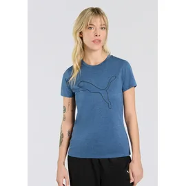 Puma TAD ESS Heather Logo T-Shirt blau XS