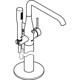 Grohe Essence UP-Wannen-Einhebelmischer, 1/2", Bodenmontage, chrom