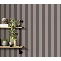 Vliestapete ERISMANN "PVC-freie Vliestapete DYLIS", grau, B:0,53m H:0,085m L:10,05m, Vlies, Tapeten, Phthalate frei