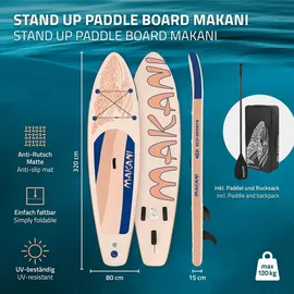 ECD Germany SUP Board Stand Up Paddle Board 320 x 80 x 15 cm apricot
