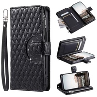 Tivenfezk Nadoli Glitzer Handyhülle für Samsung Galaxy A70 PU Leder Hülle Wallet Case mit Handschlaufe Kartenhalter Reißverschluss Brieftasche Handytasche Schutzhülle