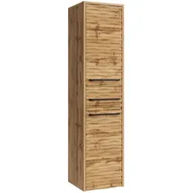 Badplaats Badezimmerschrank, Etna mit 2 Türen Eiche - 30 x 35 x 130 cm Badezimmer, Badezimmerschränke, Midischränke