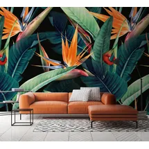 A.S. Création Vliestapete Blumentapete 2 cm x 10 m 1 St Orange/Schwarz