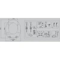 Primaster WC-Sitz mit Absenkautomatik Motorrad Weiß