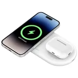 Belkin BOOST CHARGE PRO 2in1 Ladepad Qi2 15 Watt kabellos magnetisch USB-C Kabel u. Netzteil weiß