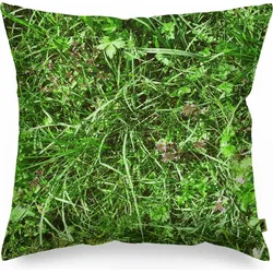 Foonka Kissen 40 x 40 cm Alpenwiese mit Füllung aus Buchweizenschalen