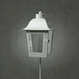 MARELIDA Laterne/Grablaterne mit 2 wechselbaren Spitzen und Erdspieß H:... 51cm in weiß | Gr.: onesize