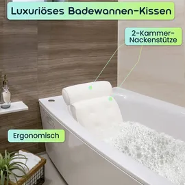 casativo-wellness Badewannenkissen Wannenkissen Weiß