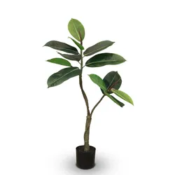 Ficus Elastica - Gummibaum Kunstpflanze 90 cm
