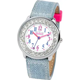 Scout Mädchen Analog Quarz Uhr 280381008 0 mm Kunstlederarmband Blau