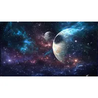 Papermoon Fototapete »Planeten und Galaxie«, bunt