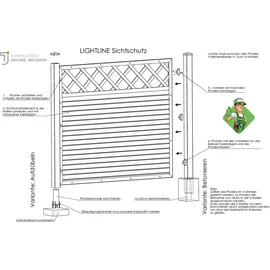 Tetzner & Jentzsch Steckzaunsystem Lightline 180 x 2,5 cm weiß