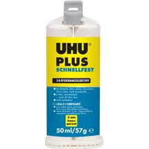 UHU Zweikomponentenkleber Plus Schnellfest 50 ml