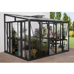 VITAVIA Gewächshaus »Helena«, 7 m2, Aluminium/Glas, winterfest - grau