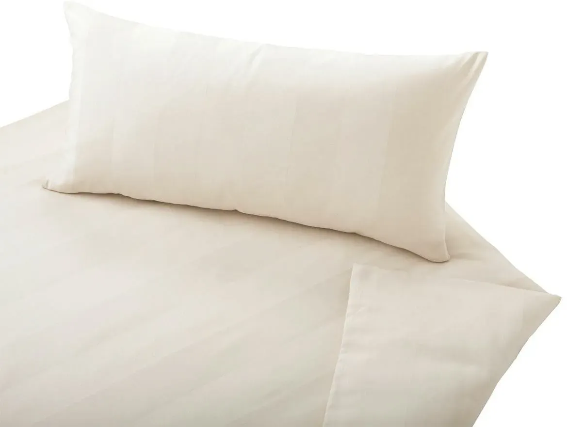 Cotonea Satin Bio Bettwäsche Superbe 135x200 cm + 80x80 cm | natur - beige