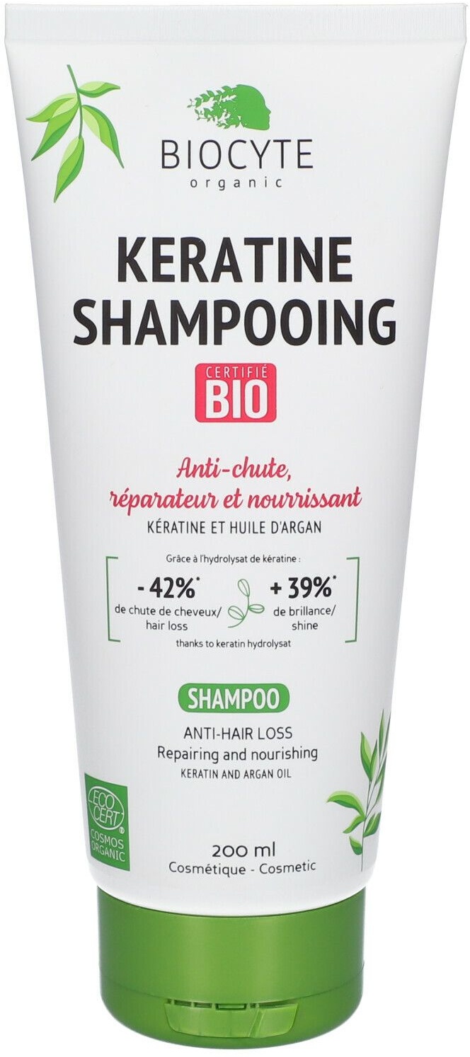 BIOCYTE Kératine Shampooing certifié BIO 200 ml shampooing