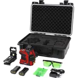 Stier Kreuzlinienlaser SKL 3x360°, 520nm, grün, 1/4" und 5/8" Gewinde im Koffer