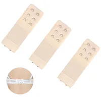 SSHUIKKAI 3 Stücke BH Verlängerung 2 Haken, BH - Verlängerung, BH-Verlängerer, BH Erweiterung 2 Haken, Set Geeignet Gewichtszunahme-Schwangerschaft-Stillzeit (Hautfarbe) - 9.7*3.2*0.2cm