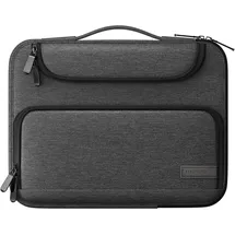 MoKo 9-11" Tablet Tasche, Einziehbar Griff Schutztasche für 11 Zoll iPad Air M3, iPad A16 2025, Pro 11 M2 2022-2018, Air 5/4/3/2 10,9", 10/9/8/7 Gen 10,2, Galaxy Tab S9 11", Tab S8 11", Schwarz+Grau