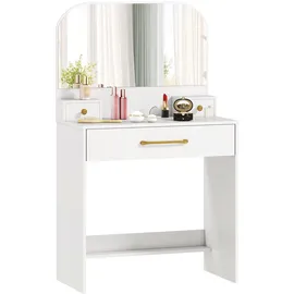 Homcom Schminktisch-80L x 40B x 135H cm-Weiß | Gr.: onesize