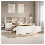 vidaXL Massivholzbett 180 x 200 cm Weiß