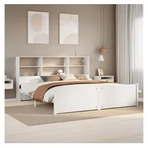 vidaXL Massivholzbett 180 x 200 cm Weiß