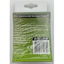 ChiliTec Schuko-Steckdose MILOS Weiß 2 St.