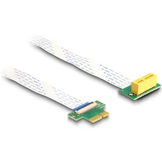 DeLock Riser Karte PCI Express x1 Stecker zu x1 Slot 90° gewinkelt mit FPC Kabel 30 cm