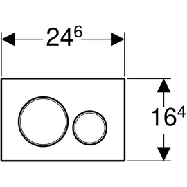 Geberit Sigma20 Betätigungsplatte weiß matt lackiert/easy-to-clean-beschichtet/hochglanz verchromt