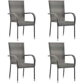 vidaXL Gartenstuhl 55,5 x 53,5 x 95 cm grau 4 St. 310085