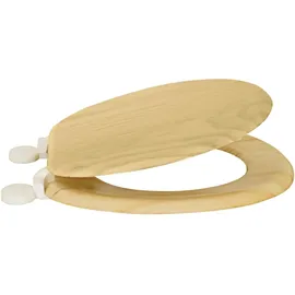 MSV WC Sitz Toilettendeckel Pinie Holz