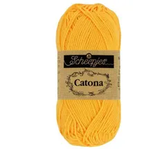 Scheepjes - Scheepjes 208 Gelb Gold Catona Garn - 1x50g